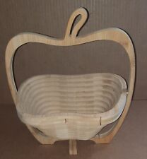 Basket Bamboo Apple Shaped Collapsible Fruit-Veggie picture