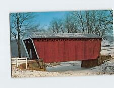 Postcard Harmons Covered Bridge Creekside Pennsylvania USA picture