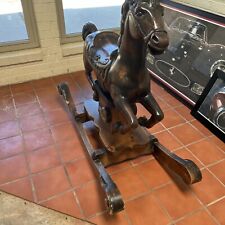 Vintage Ride On Wooden Rocking Horse Woodworking Restoration Project picture