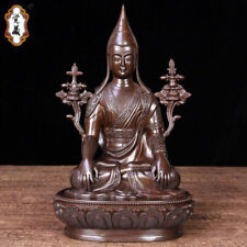 9'' China Tibet Guru Longchenpa Buddha Bronze Statue picture