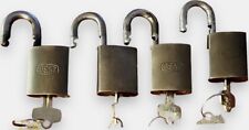 4 Vintage BEST Padlocks Operating-Control-Keys-Keyed Different. 6 Pin. picture