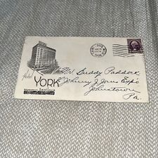 Antique 1938 Envelope - Hotel York Letterhead St Saint Louis MO Missouri History picture