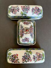 Antique Copeland Late Spode Vanity Boxes Toothbrush Razor Soap Dish 1847-1867 picture