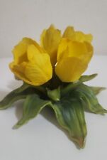 Beautiful Bright Yellow Porcelain Flowers Figure  - Smoke Free Home picture