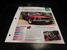 1969-1970 Ford Mustang Boss 429 Spec Sheet Brochure Photo Poster picture