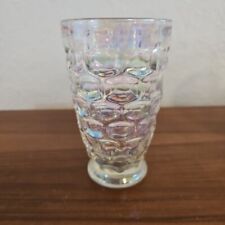 Vintage Federal Glass Colonial Iridescent Tumbler 5.25