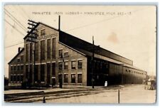 1912 Manistee Iron Works Co. Foundry Building Michigan MI RPPC Photo Postcard picture
