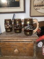 Vintage Siesta Ware Mugs Western Cowboy Set of Three 2,6,8 Benner Glass company picture