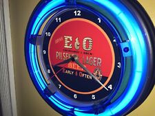 E&O Early and Often Beer Bar Man Cave Neon Wall Clock Advertising Sign picture