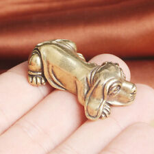 Tabletop Figurine Brass Dog Animal Statue Small Sculpture Home Decor Gifts picture