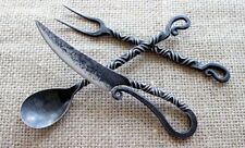 Medieval Hand Forged Cutlery Unique set of iron, A Best Gift ,LARP, Wrought iron picture