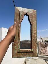 Antique Look Wooden Hand Painted Wall Hanging Mirror Frame Decorative 151 picture
