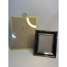 VTG Set of 2 Gold Brass Bronze Picture Frames Hollywood Regency MCM Style Decor picture