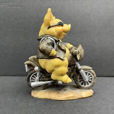 Vintage Pigsville Figurine Biker Figure 1995 #1508 Open Roads  Small picture