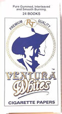24 Packs Ventura White single wide cigarette rolling papers 70 mm full box picture
