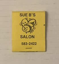 Vintage Sue B’s Salon Matchbook Full Unstruck Ad Matches Souvenir Collect picture