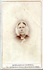 Taunton Massachusetts CDV Photo ID'd Elizabeth Heath Whitmore Old Woman 1860s A6 picture