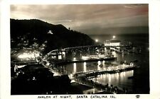 1929 RPPC Postcard; Avalon Illuminated at Night, Catalina Island CA, Gene's picture