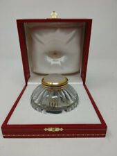 Must de Cartier Inkwell clear crystal glass body with Frosted glass cabochon  picture