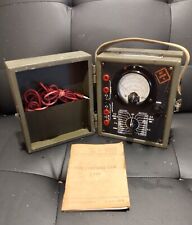 Vintage US ARMY SIGNAL Corps Volt Ohmeter I-166 Supreme Instruments picture