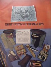 1944 Original Esquire Art WWII Era Portfolio of Christmas Gifts for MEN picture