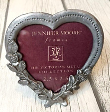 Jennifer Moore Victorian Metal Collection Mini Photo Picture Frames Heart shaped picture