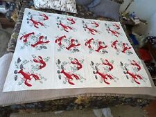 🦞 Vintage Tablecloth Wilendur Lobsters Maine New England EXCELLENT 70.5
