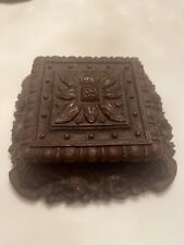 ANTIQUE VINTAGE PRESSED WOOD SYROCCO TYPE BOX  picture