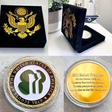 GIRL SCOUTS OF THE UNITED STATES OF AMERICA Challenge Coin with velvet case picture