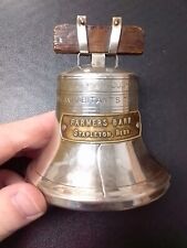 Vintage Antique Liberty Bell Still Coin Bank Bankers Savings Credit System as-is picture