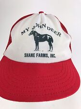 VTG My John Deere Horse Lovers Hat Cap SnapBack Trucker Farmer Red picture