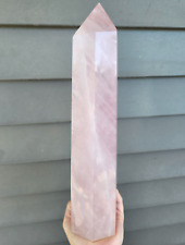 Rose Quartz Tower Point Tall Huge Big Large Crystal Chakra Gemstone picture