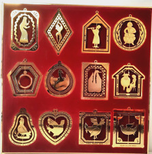 12 Days of Christmas Tree Laser Cut Ornaments with Storage Box Metallic Shiny  picture