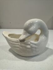 vintage white ceramic swan planter picture