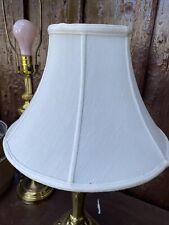 MID CENTURY TEXTURED LAMP SHADE Bell Shaped 6 Paneled Ribbed  Silk vintage picture