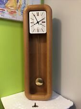 Clock - Mid Century Howard Miller by Arthur Umanoff Pendulum Wall - Oak Case 622 picture