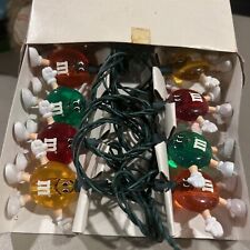Vintage M&M Christmas Lights One String Working Holiday Happy Lights picture