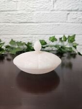 Vintage Pink Quartz Trinket Dish with Lid  Made In Italy picture