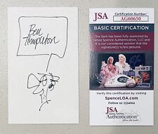 Ben Templeton Signed Autographed 3x5 Card w Sketch JSA Motley’s Crew Cartoonist picture