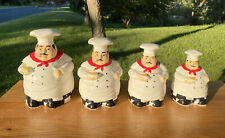 ~SWEET ~ CASA VERO FAT CHEF CANISTER SET OF FOUR ~GREAT GIFT ~ picture