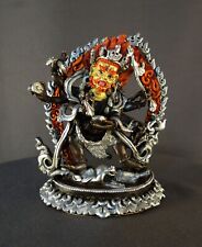 Lord Six hand Black Mahakala Bhairav Guru Dragpo Padma Sharvari Statue Figure picture