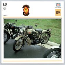 BSA M20 1939 G Britain Edito Service Atlas Motorcycle Card picture
