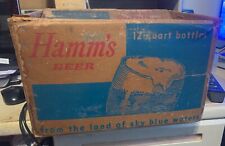 Hamms Beer - 1960's Vintage Waxed Box - 12 Quart Bottles - Empty  fair condition picture
