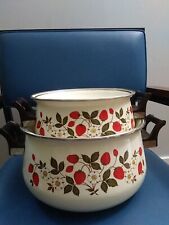 Sheffield Strawberries 'n Cream Large and Medium Pots With Lids, Set Of 2 picture