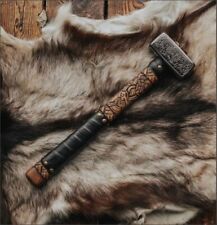 MDM Custom Handmade Viking Hammer With Rose Wood Handle picture