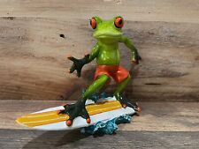Surf's Up Frog Polyresin Figurine - 5.25