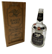 Eagle Rare 101 Proof Ten 10 Years Vintage 1980s 1970s Empty Bottle and Wood Box picture