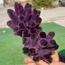 310g+ Raw Dark Purple Phantom Amethyst Cluster Crystal Geode Specimens Ornament picture