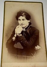 Antique Victorian American Woman, Jewelry Palmer, Massachusetts CDV Photo US picture