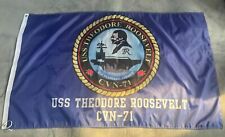 USN USS Theodore Roosevelt TR CVN-71  3x5 ft Single-Sided Flag Banner picture